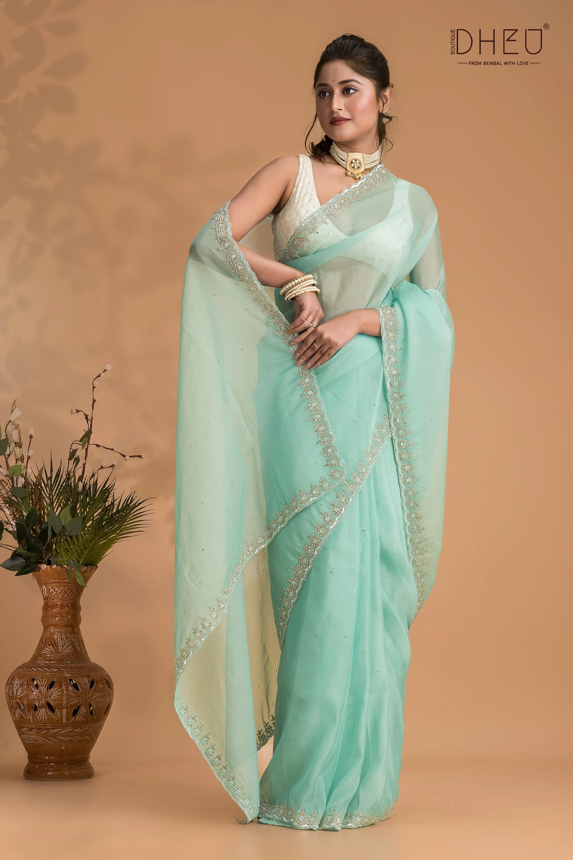 Designer Chiffon Silk Saree