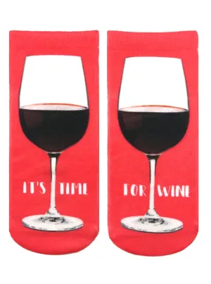 Time for Wine Ankle Socks